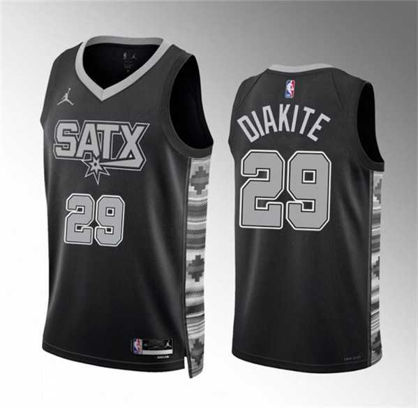 Men's San Antonio Spurs #29 Mamadi Diakite Black Statement Edition Stitched Basketball Jersey Dzhi,We sell and wholesale Men's San Antonio Spurs #29 Mamadi Diakite Black Statement Edition Stitched Basketball Jersey Dzhi on line form chian!